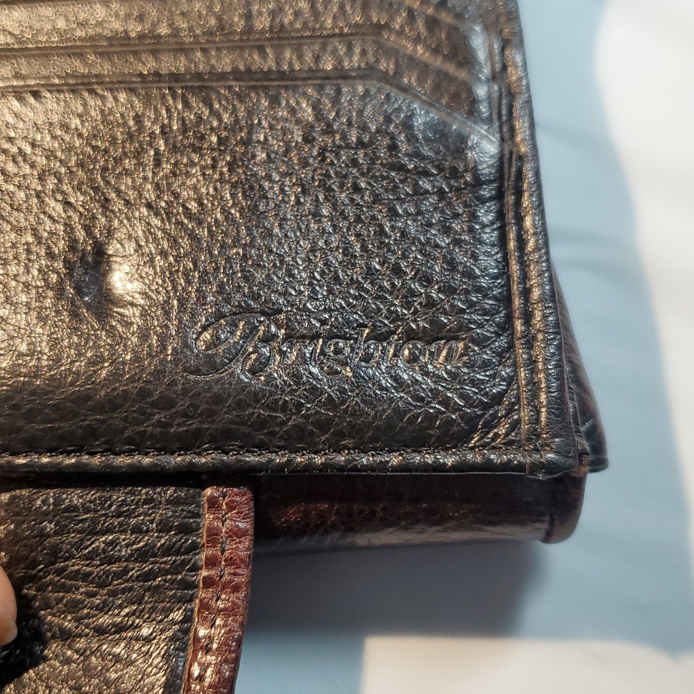 Brighton Brown and Dark Brown Leather Wallet - Picture 5 of 5